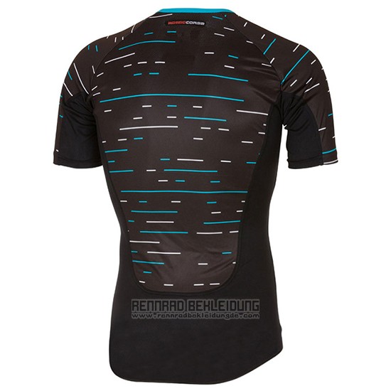 2017 Fahrradbekleidung Sky Shwarz und Hellblau Trikot Kurzarm und Tragerhose